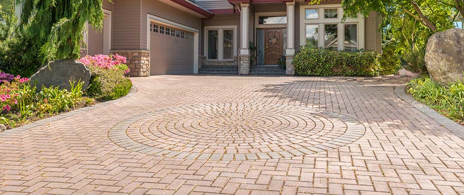 Paver driveway installation at a home in The Villages, FL.