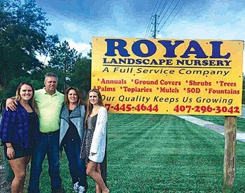 (L. to r.) Mia, Steve, Connie and Sophie Emmerson work in the family business at Royal Landscape Nursery, a 19-year-old company focused on outdoor beautification.